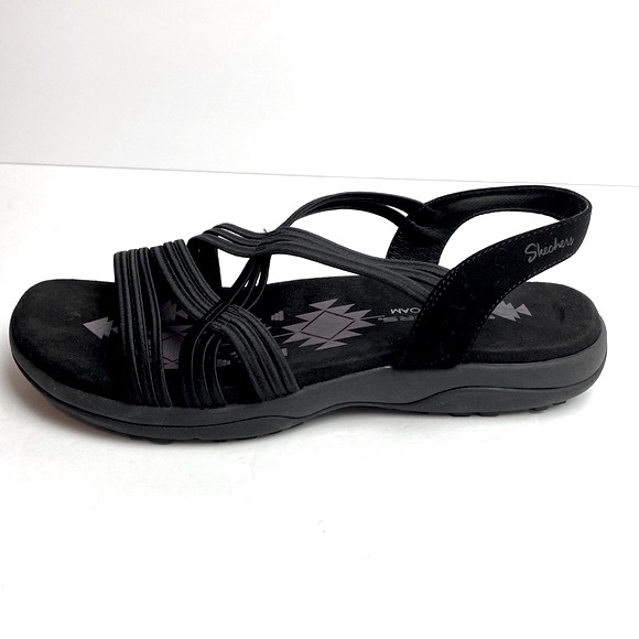 Skechers Women's Reggae Slim - Sunnyside Open Toe Sling Back Sandal Size 10 - Picture 2 of 12